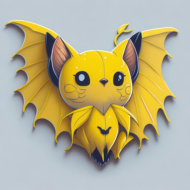 Diseño de pegatina de corte batthemed generado por IA.