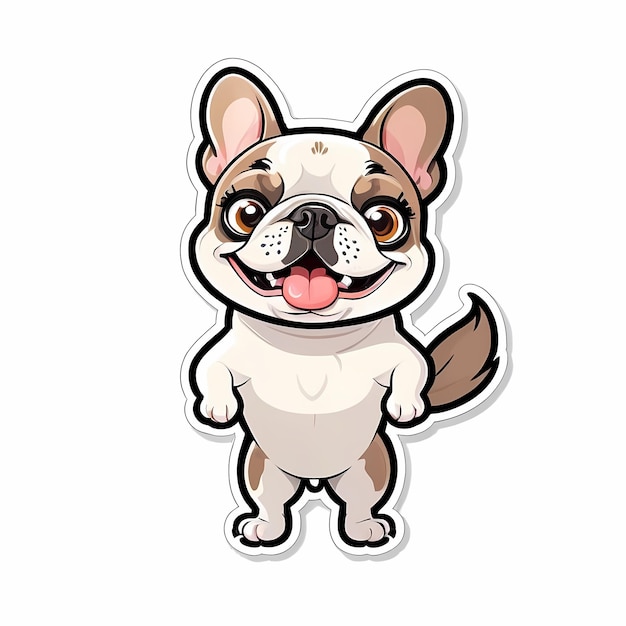 Diseño de pegatinas para bulldogs franceses