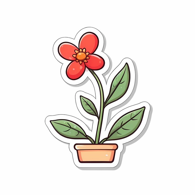 diseño de pegatinas de flores