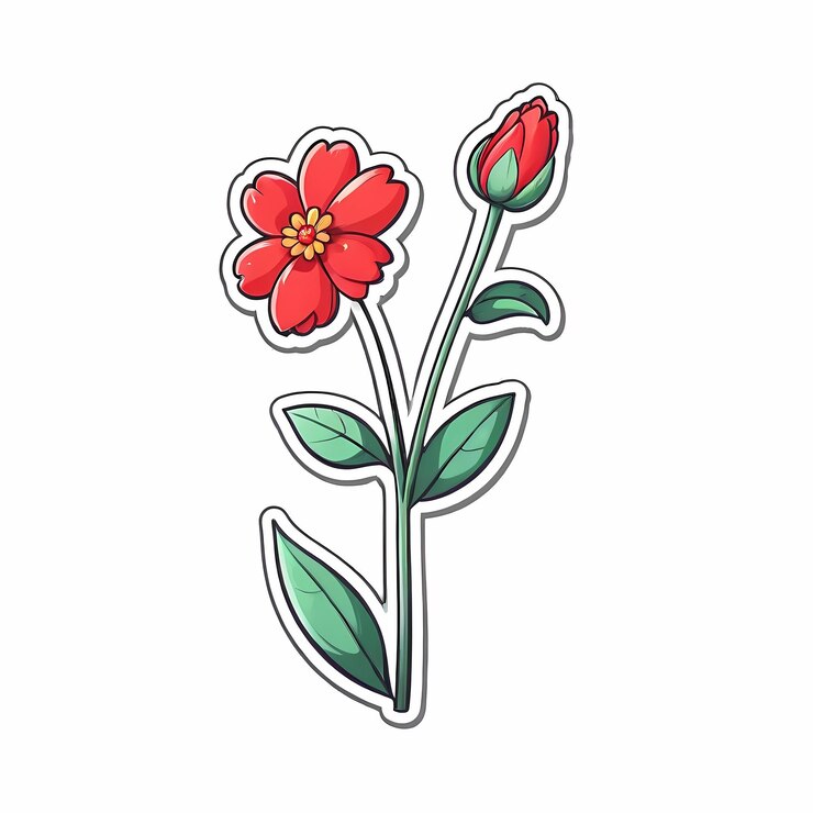 diseño de pegatinas de flores