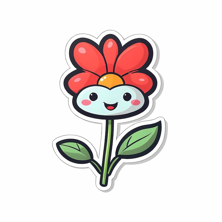 diseño de pegatinas de flores