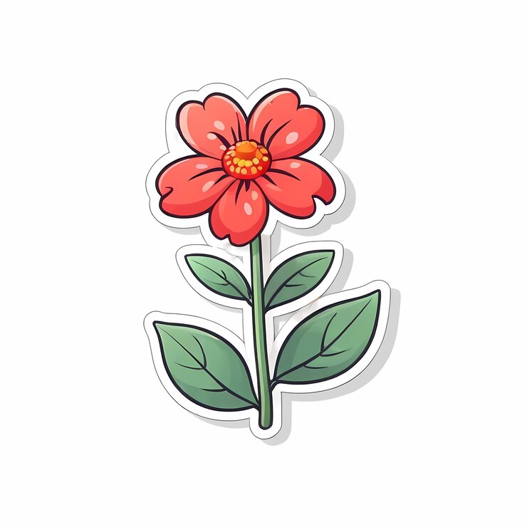diseño de pegatinas de flores