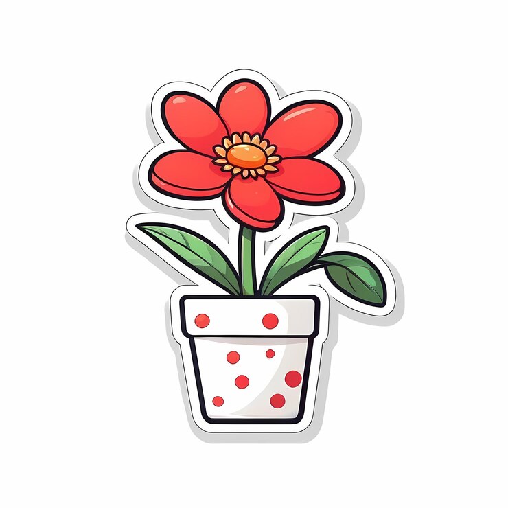 diseño de pegatinas de flores
