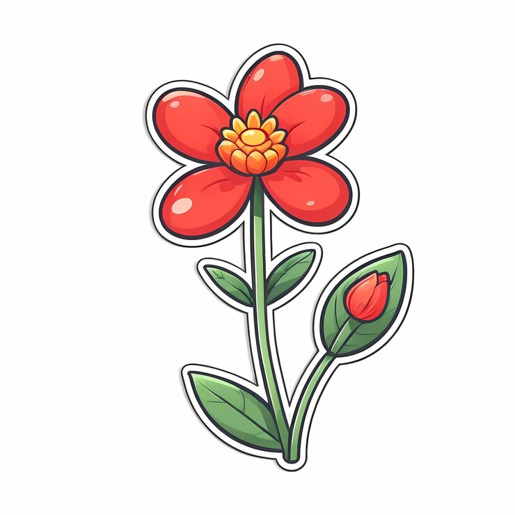diseño de pegatinas de flores