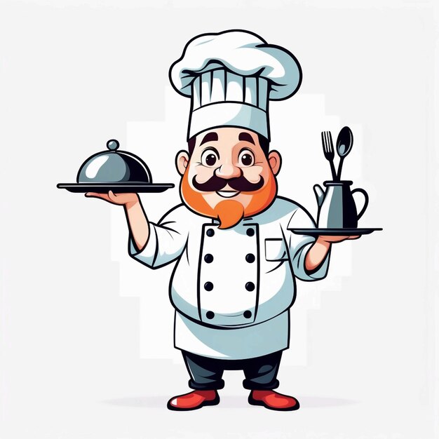 diseño de personajes de chef vectorial