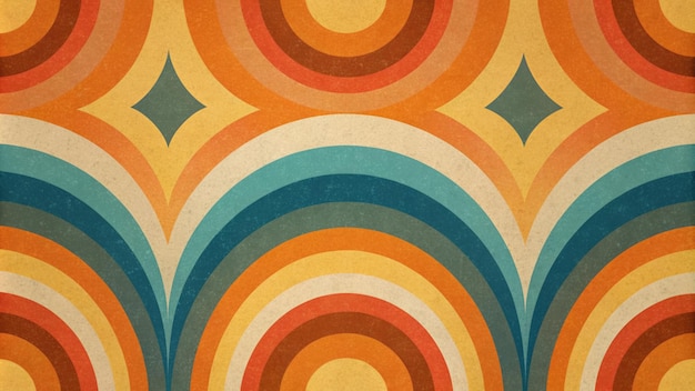 Diseño plano retro de los años 60 y 70