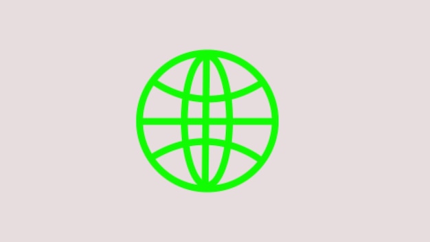 Diseño planoÍcono vectorial global aislado en fondo blanco abstracto