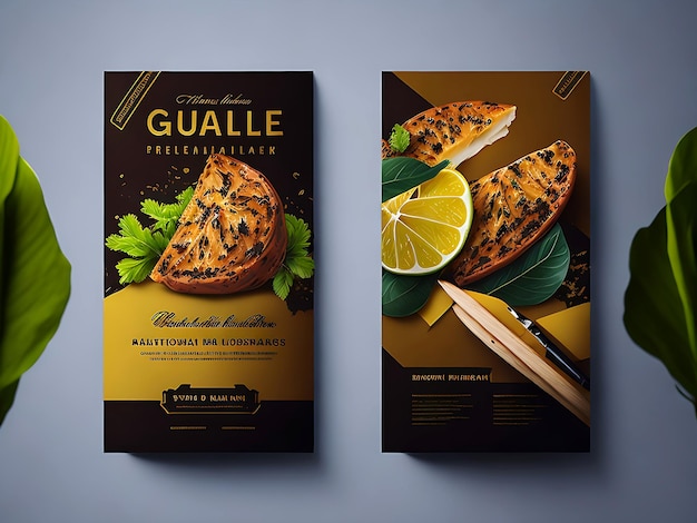 Diseño de plantilla de banner web de marketing en redes sociales de menú de restaurante de comida rápida