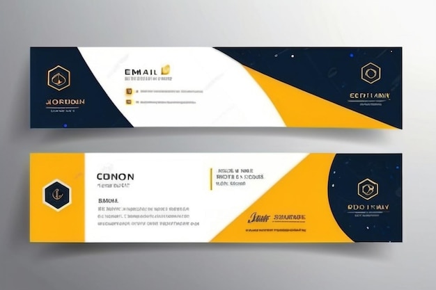 Diseño de plantilla de firma de correo electrónico creativo