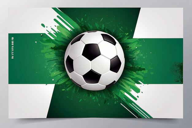 Foto diseño de plantilla de fútbol estandarte de fútbol diseño de diseño de diseño deportivo tema verde