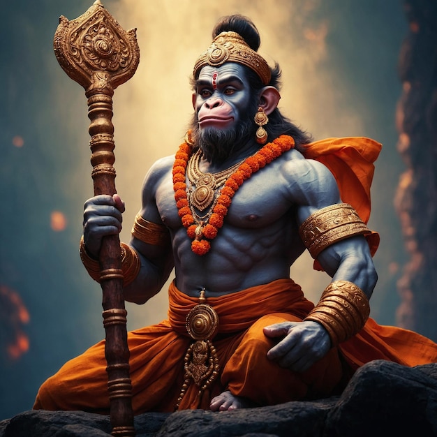 Diseño de plantillas de Hanuman Jayanti para las redes sociales