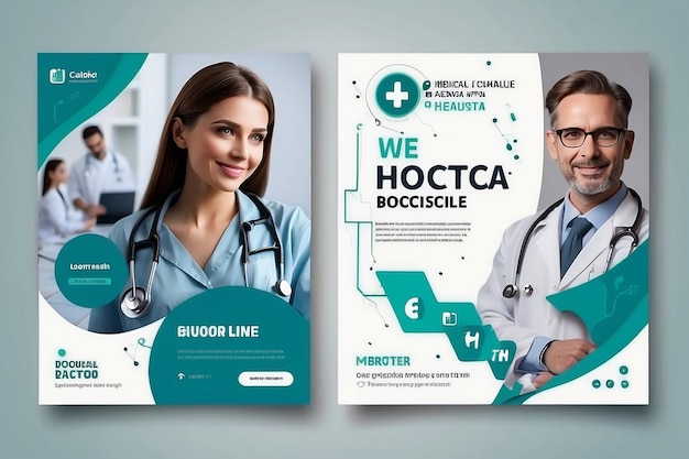 Foto diseño de plantillas de historias de instagram o plantillas de banners de redes sociales de médicos