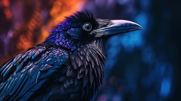 Diseño de plumas de cola de Pionus de cabeza azul