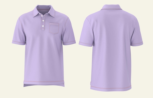 Diseño de polo de hombre con fondo aislado para el diseño de maqueta