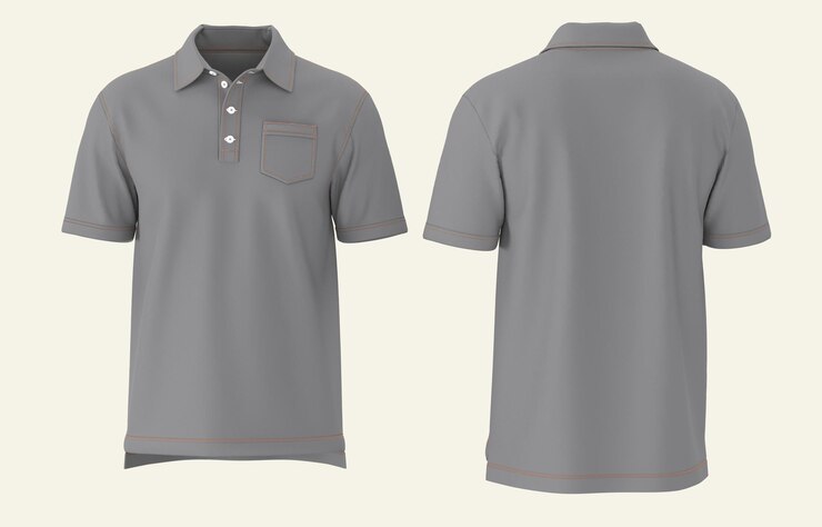 Diseño de polo de hombre con fondo aislado para el diseño de maqueta