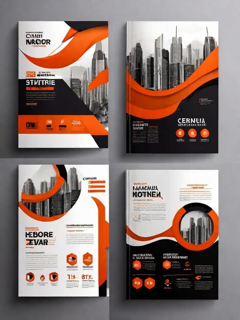 Foto diseño de la portada del folleto diseño moderno del informe anual
