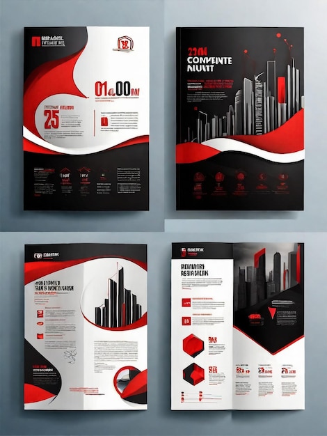 Foto diseño de la portada del folleto diseño moderno del informe anual