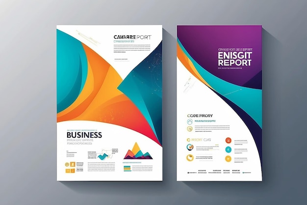 Diseño de la portada del informe anual para las empresas