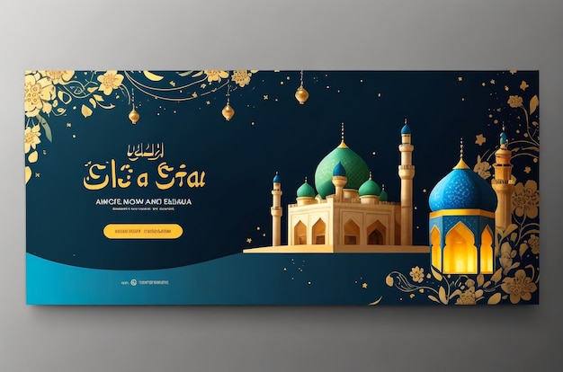 Foto diseño de portada del ramadán sagrado islam ramadán