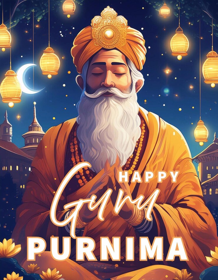 Foto diseño de póster de guru purnima para las redes sociales