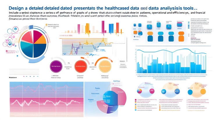 Foto diseño de presentaciones de datos detalladas para el análisis de datos de atención médica