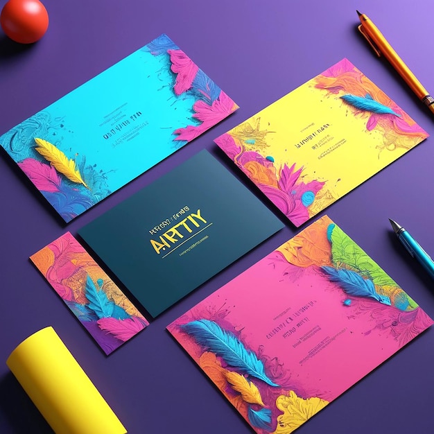 Diseño profesional y creativo de tarjetas de invitación para fiestas vibrantes