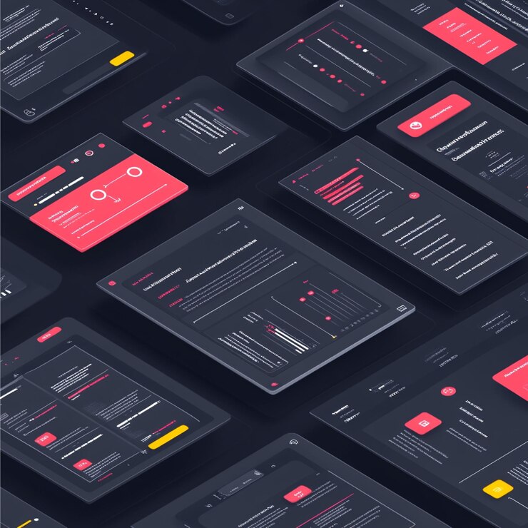 Foto diseño de prototipos interactivos con componentes de interfaz de usuario animados