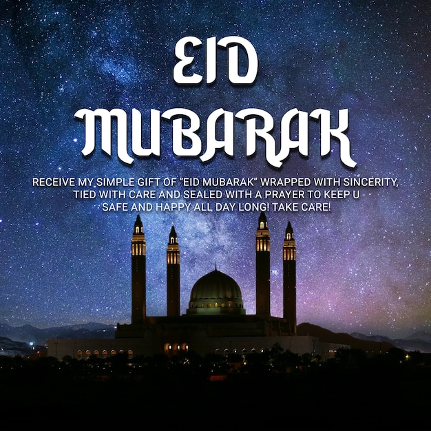 Diseño de publicación de Eid Mubarak