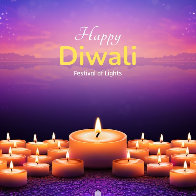 Diseño de publicación de instagram feliz diwali