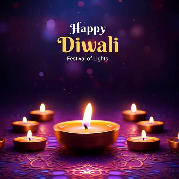 Diseño de publicación de instagram feliz diwali