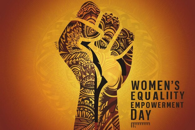 Diseño del puño de empoderamiento del Día de la Igualdad de la Mujer