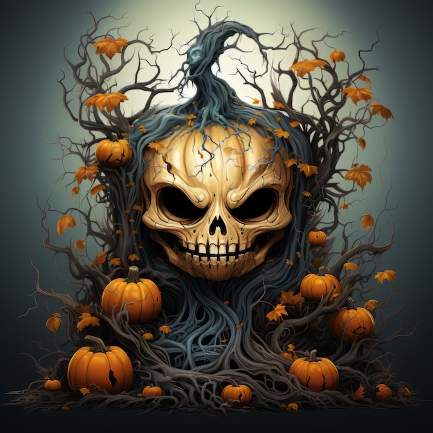 Diseño realista de arte de Halloween.