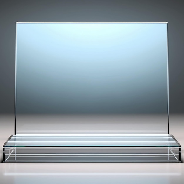 Diseño realista del podio de vidrio