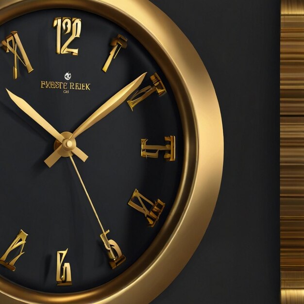 Foto diseño de reloj 3d de lujo con un fondo increíble