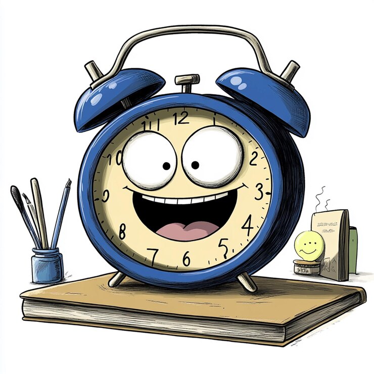 Foto diseño de reloj de dibujos animados