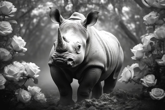 Foto diseño de rinoceronte