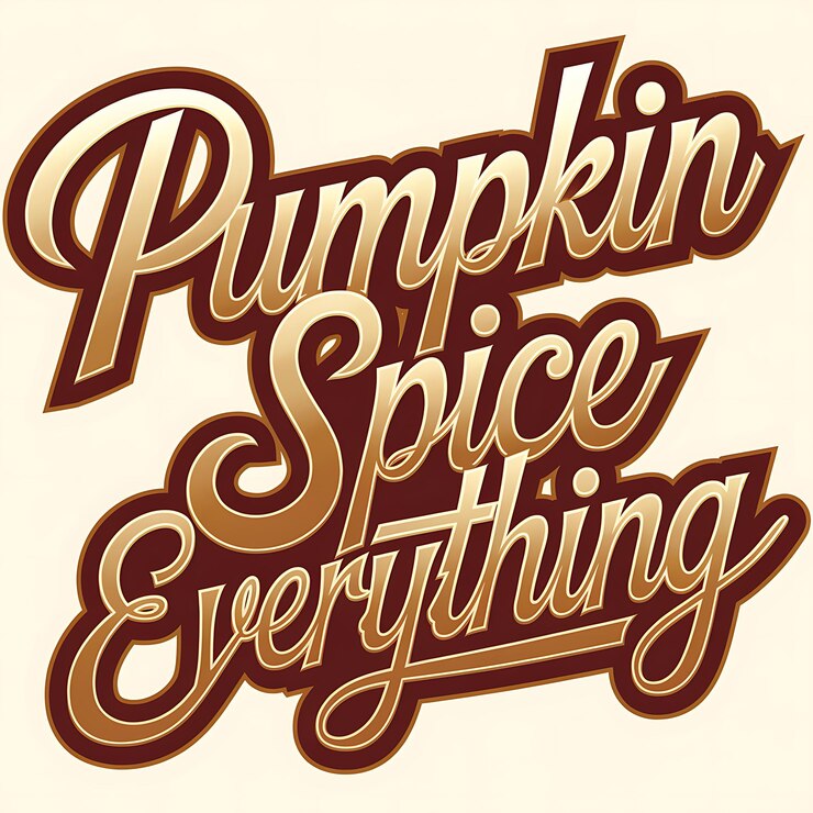 Foto el diseño de sabores de otoño de pumpkin spice everything