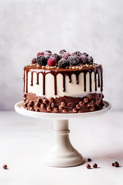 diseño sencillo de pastel de chocolate