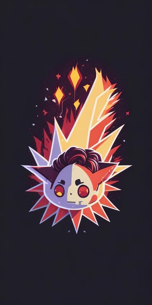 Diseño de silueta MonsterInspired Pokemon en un relámpago eléctrico colorido Estilo vectorial Camiseta