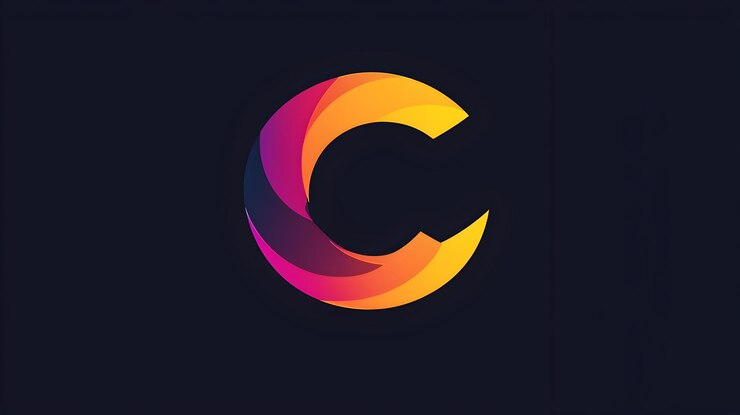 Foto diseño de símbolos de logotipo abstractos con gradiente circular vibrante
