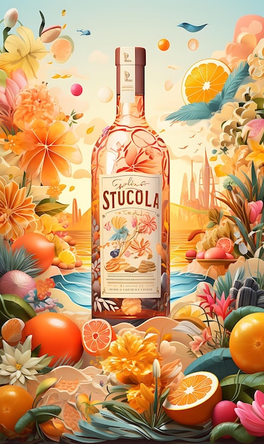 El diseño del sitio web es un sitio web de tequila de sabor lúdico con un diseño de flyer de póster de pal brillante y blanco.