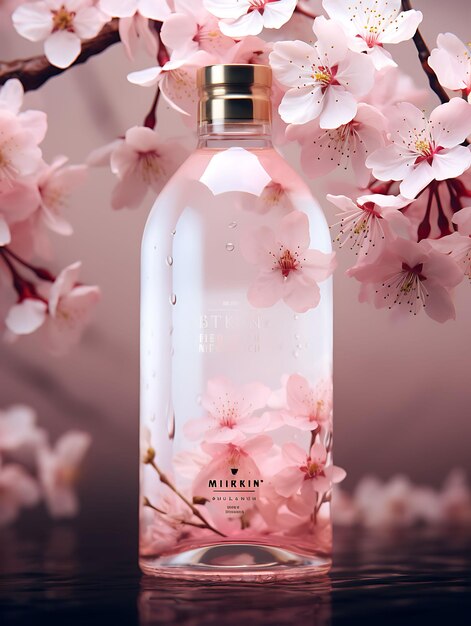 Foto diseño de sitio web de lujo mirin sitio web cherry blossom rosa y blanco diseño de cartel japonés