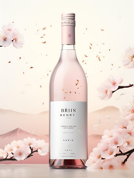 Foto diseño de sitio web de lujo mirin sitio web cherry blossom rosa y blanco diseño de cartel japonés