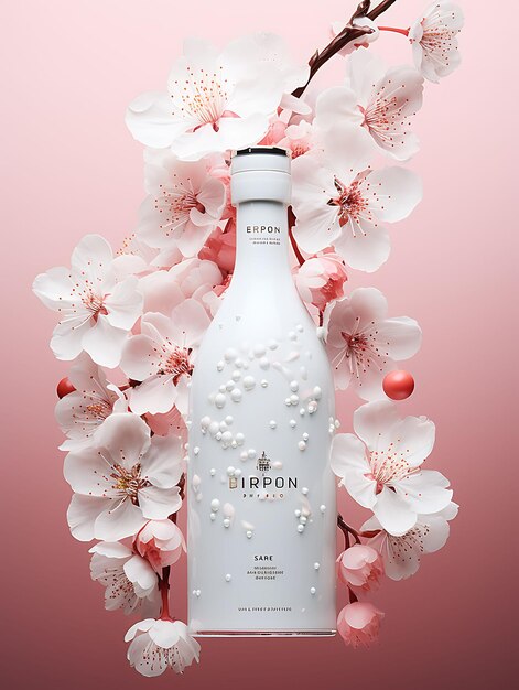 Foto diseño de sitio web de lujo mirin sitio web cherry blossom rosa y blanco diseño de cartel japonés