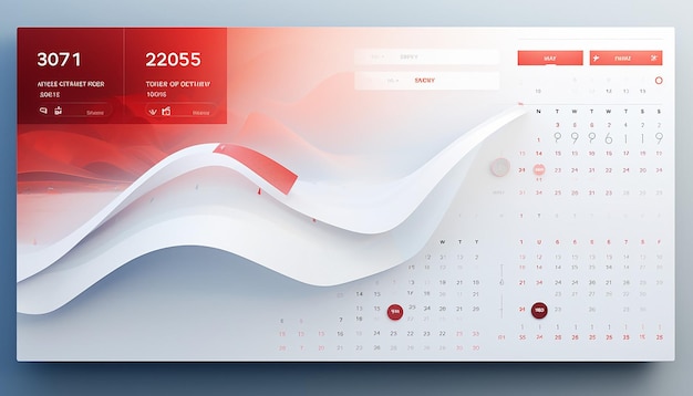Foto diseño de sitio web de pared de calendario ux diseño futurista