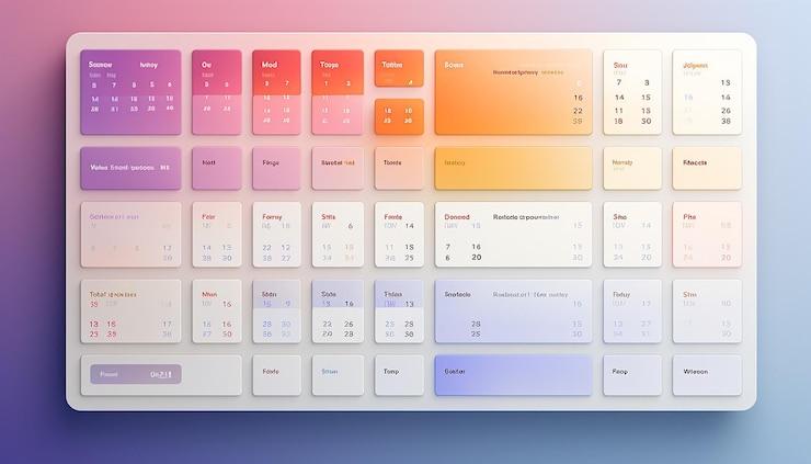 Foto diseño de sitio web de pared de calendario ux diseño futurista