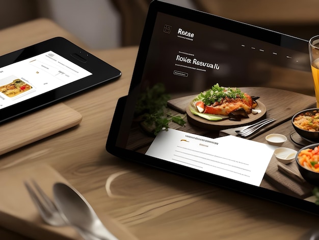 Foto diseño de sitio web de restaurante