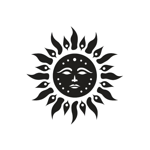 Diseño de un sol y la cara
