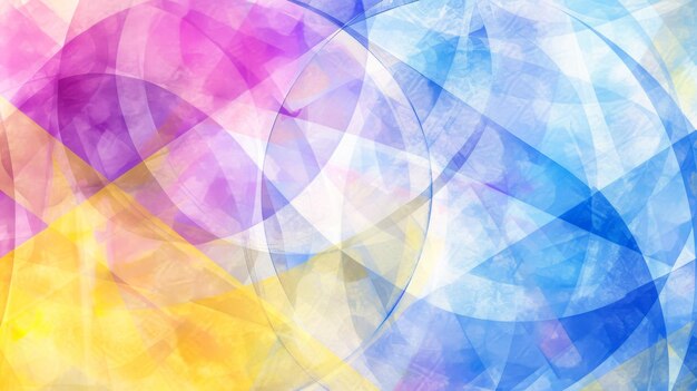 un diseño suave y abstracto muy simplificado utilizando tonos de azul amarillo y rosa