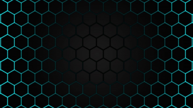 Diseño de superficie futura con fondo abstracto de tecnología hexagonal